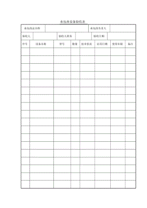 承包商设备验收表(Word表格).docx