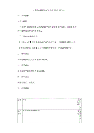 3.技术支持的总结提升研修微能力成果——《难溶电解质的沉淀溶解平衡》教学设计.docx