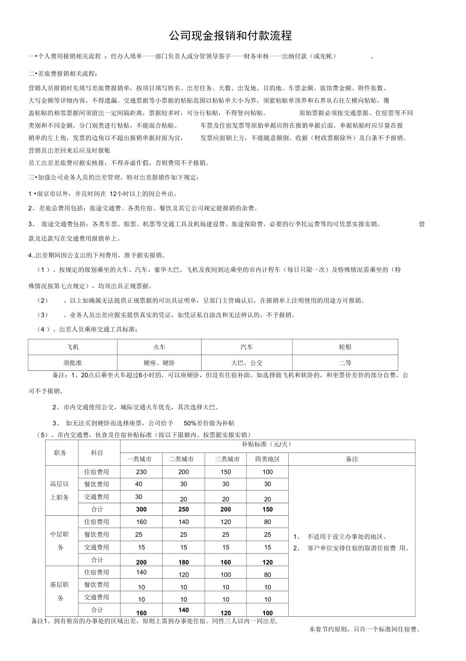 公司现金报销和付款流程.doc_第1页