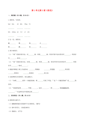 三年级语文下册 第一单元 3《荷花》练习 新人教版-新人教版小学三年级下册语文试题.docx