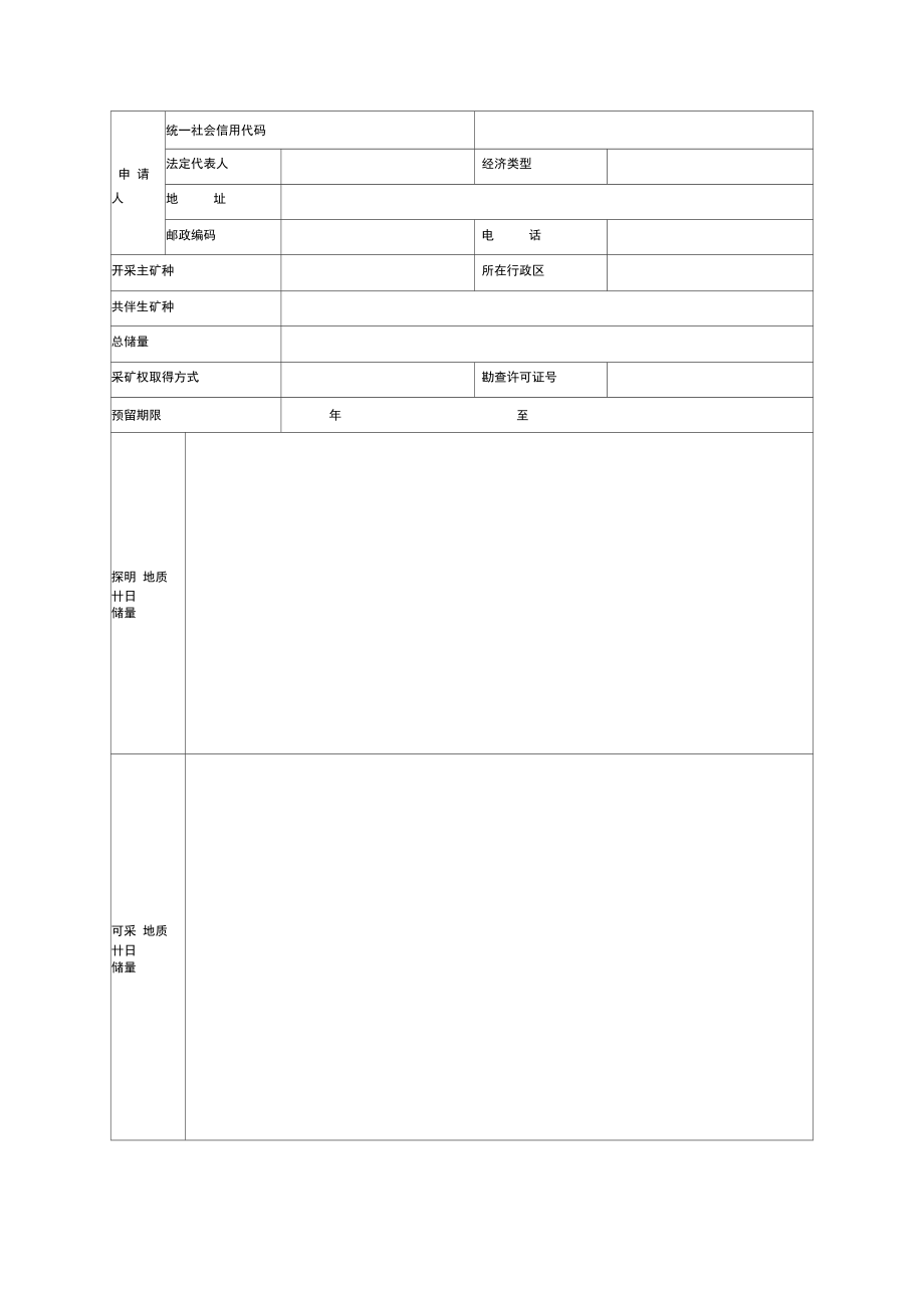 6采矿权申请登记书及申请书.doc_第3页