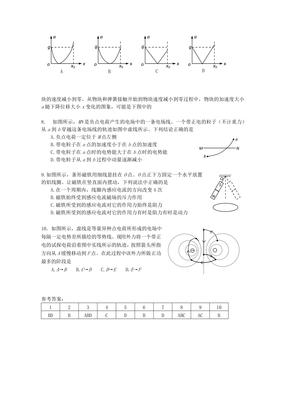 高三物理选择题训练（14）.doc_第2页