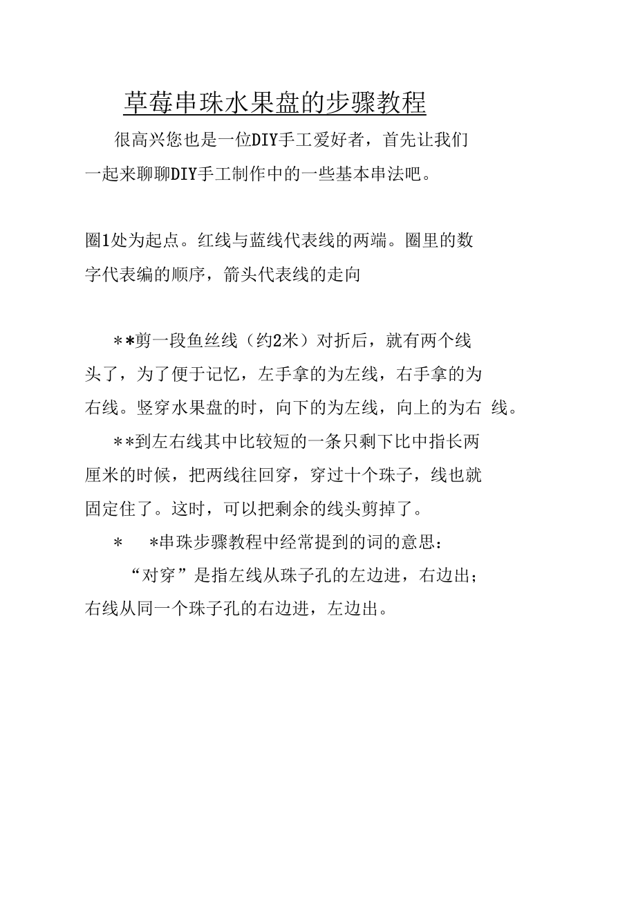 草莓串珠水果盘的步骤教程.docx_第1页