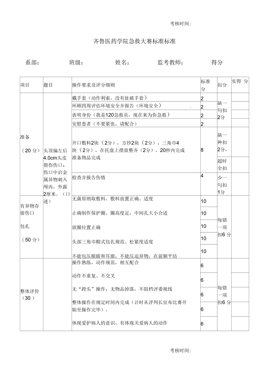 包扎止血考核标准.docx_第2页