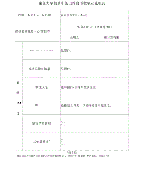 东吴大学教学杰出教师教学示范说明表.docx