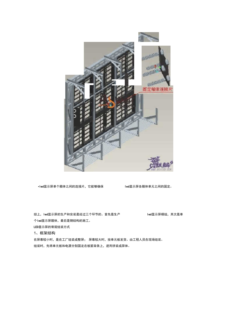 全彩框架箱体简易组装图和两种常用LED显示屏组装方式.docx_第2页