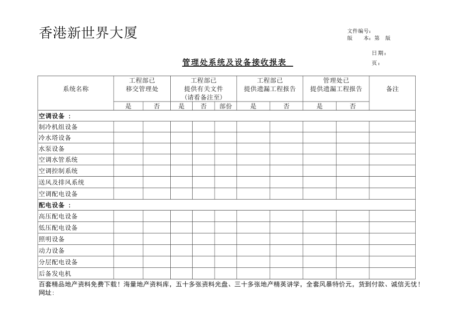 管理处系统及设备接收报表(DOC5页).doc_第2页