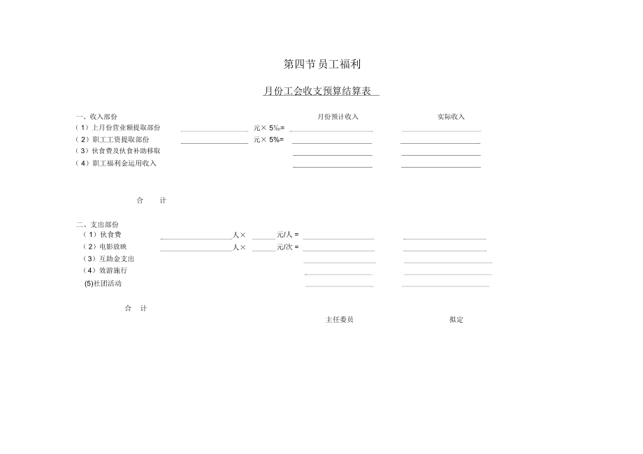 月份工会收支预算结算表.docx_第1页