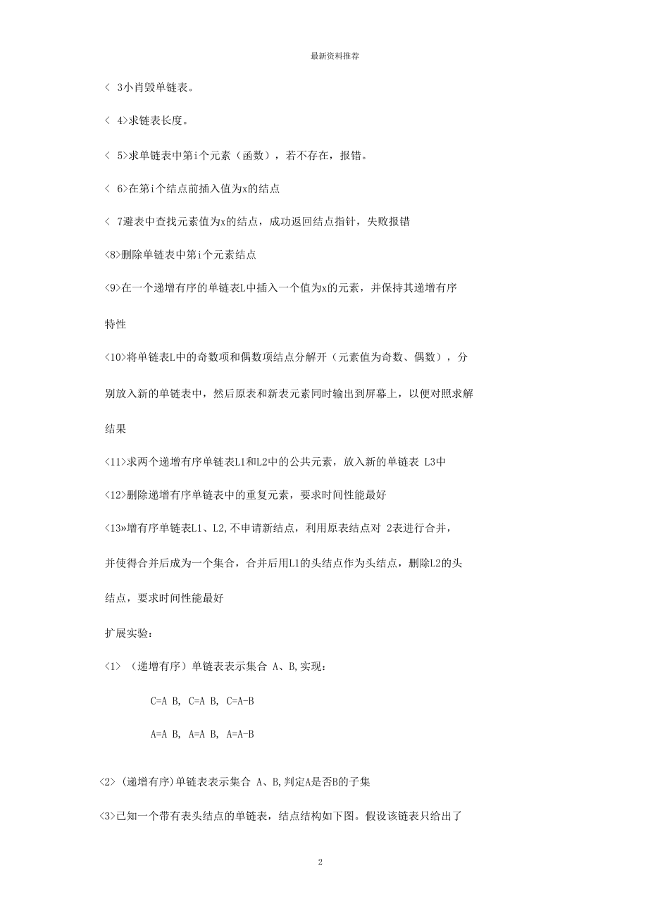 合工大宣城校区数据结构实验报告——单链表精编版.docx_第2页