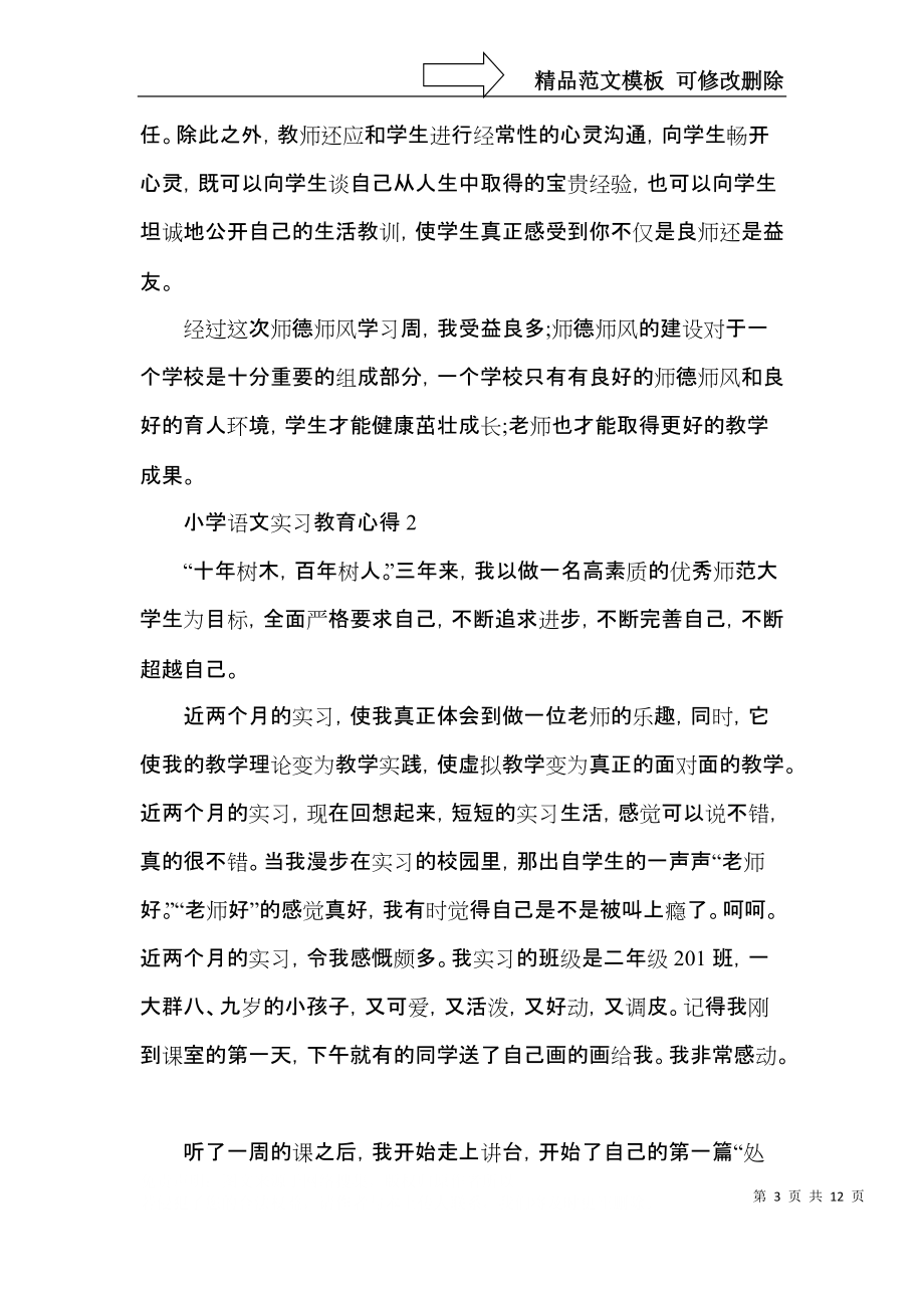 小学语文实习教育心得5篇.docx_第3页