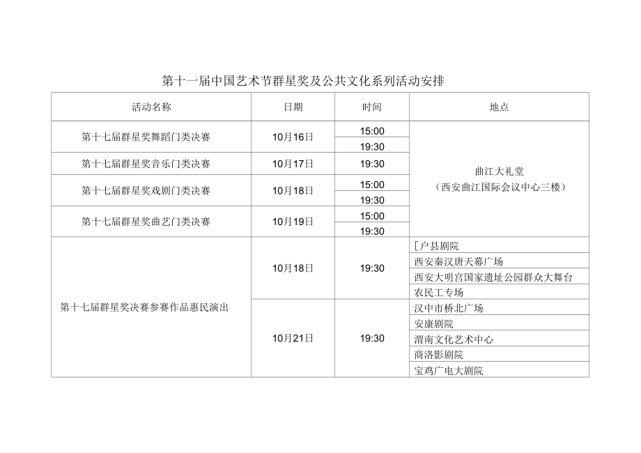 第十一届中国艺术节群星奖及公共文化系列活动安排.docx_第1页