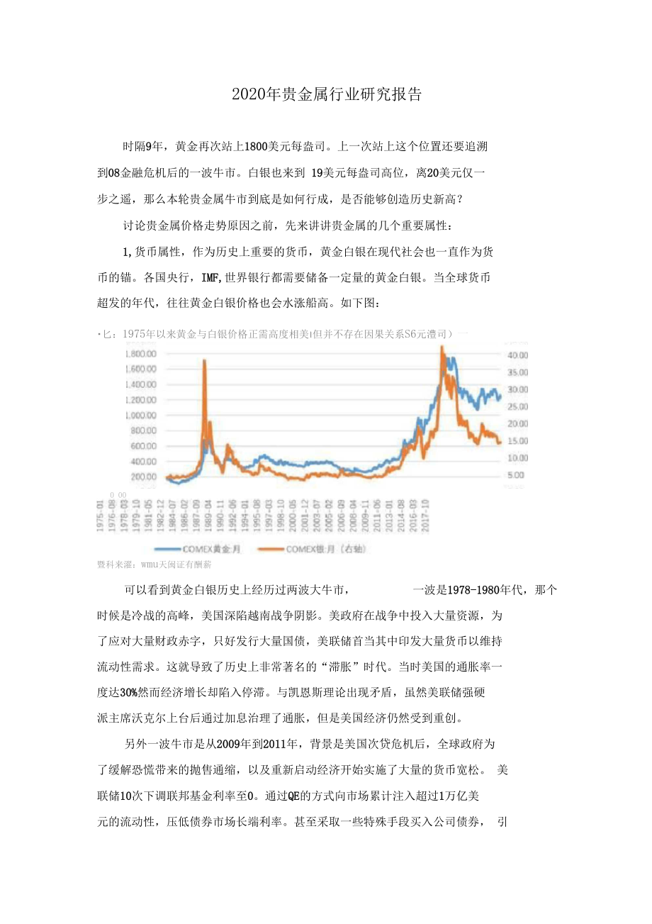 2020年贵金属行业研究报告.docx_第1页