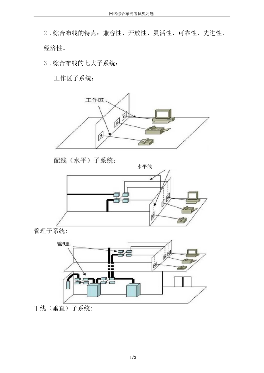 网络综合布线考试复习题教材.docx_第3页