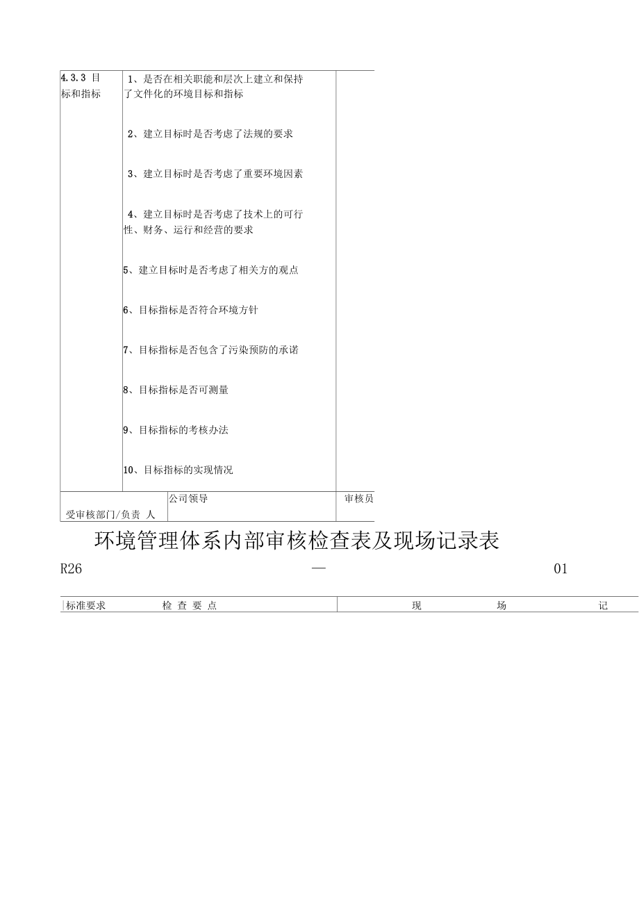 环境管理体系内部审核检查表(DOC50页).docx_第2页