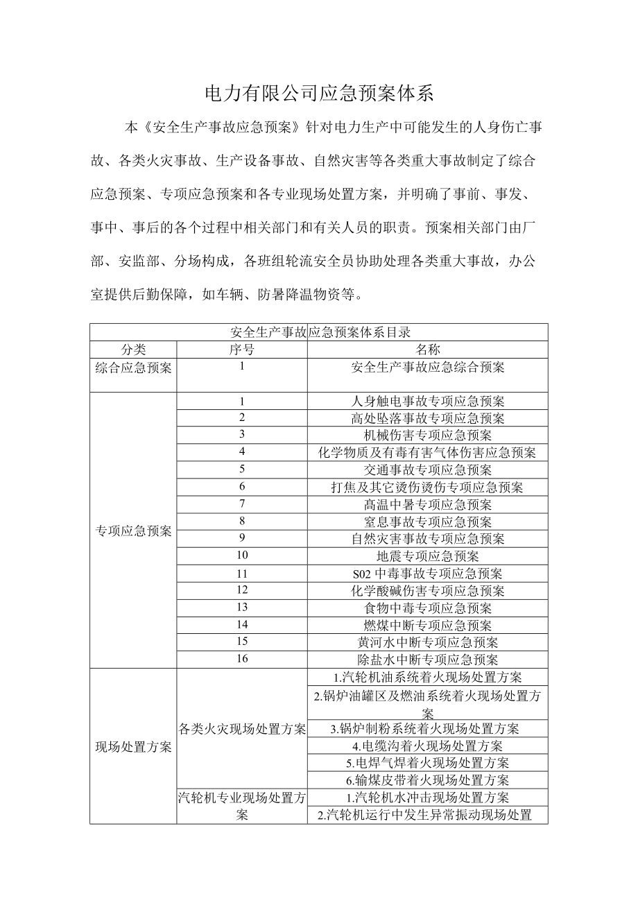 电力有限公司应急预案体系.docx_第1页