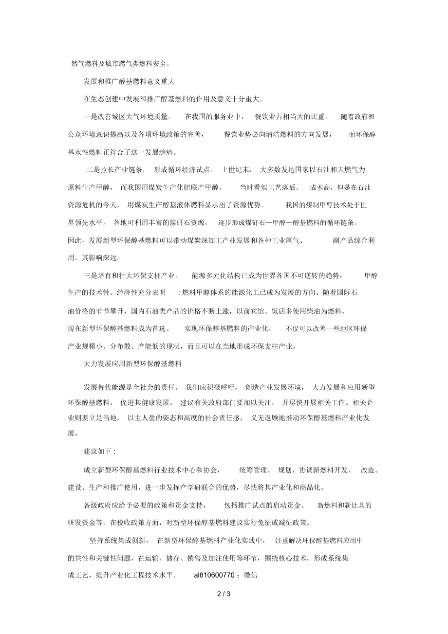 醇基燃料项目可行性分析.docx_第2页