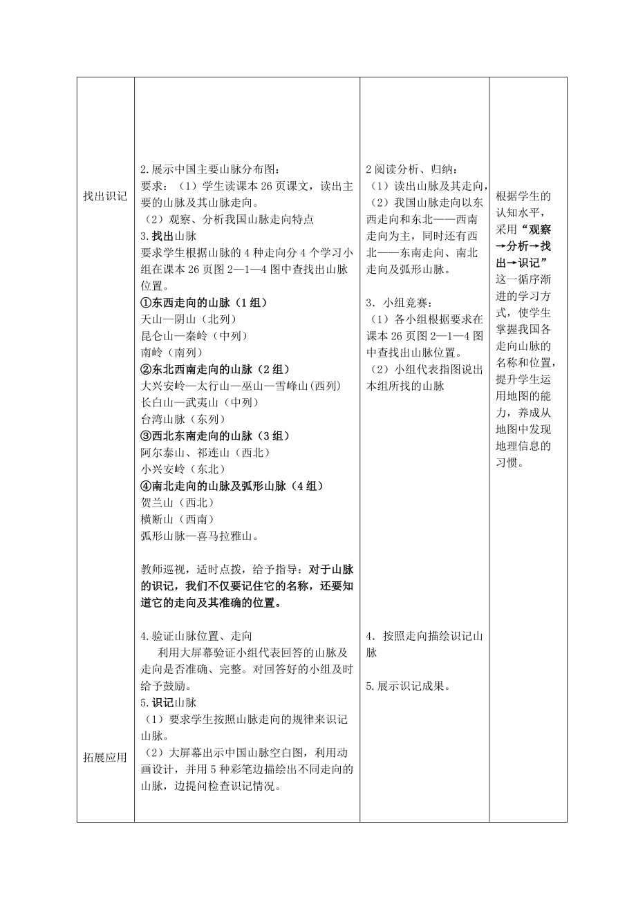 -八年级地理上册 第2章第1节 地形地势特征（第2课时）教案 （新版）商务星球版-（新版）商务星球版初中八年级上册地理教案.doc_第2页