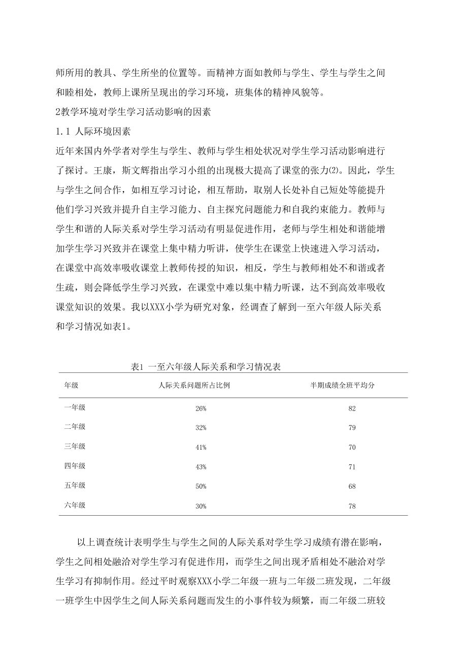 教学环境对学生学习活动影响调查.docx_第2页