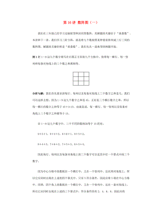 四年级奥林匹克数学基础资料库 第16讲 数阵图（一） 试题.doc