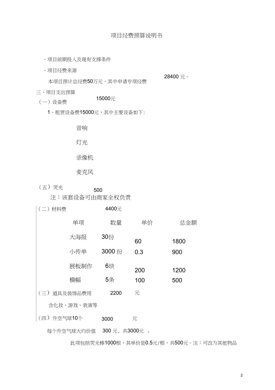 萌娃大赛项目活动经费预算方案.docx_第3页