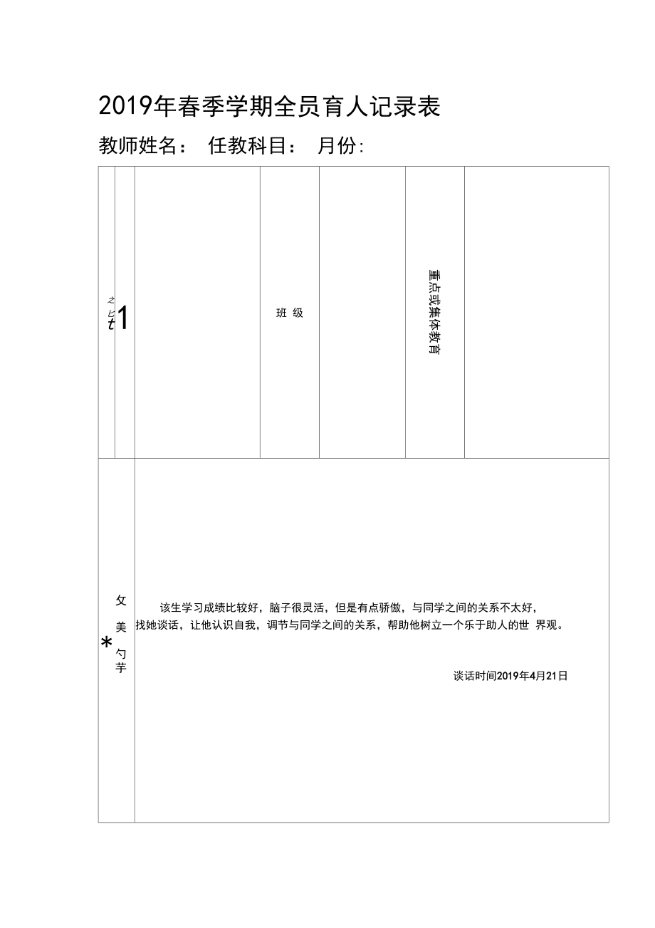 2019年春季学期全员育人记录表.docx_第3页