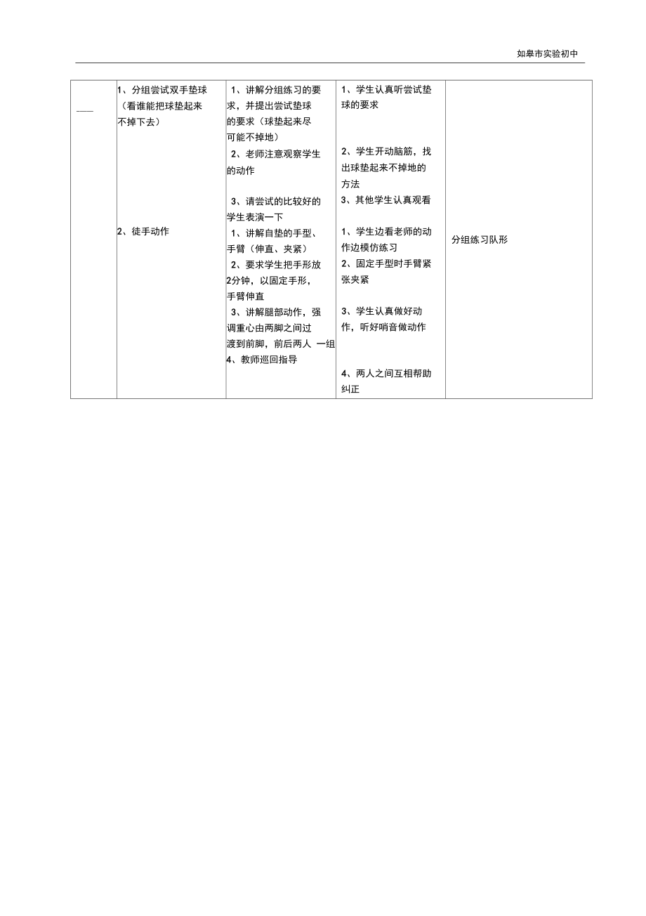 初一排球实践课教案.docx_第2页