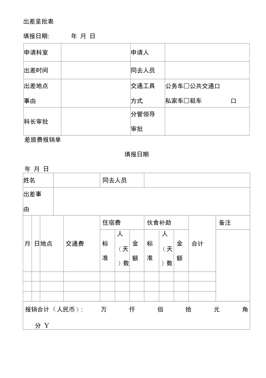 出差呈批表.doc_第1页