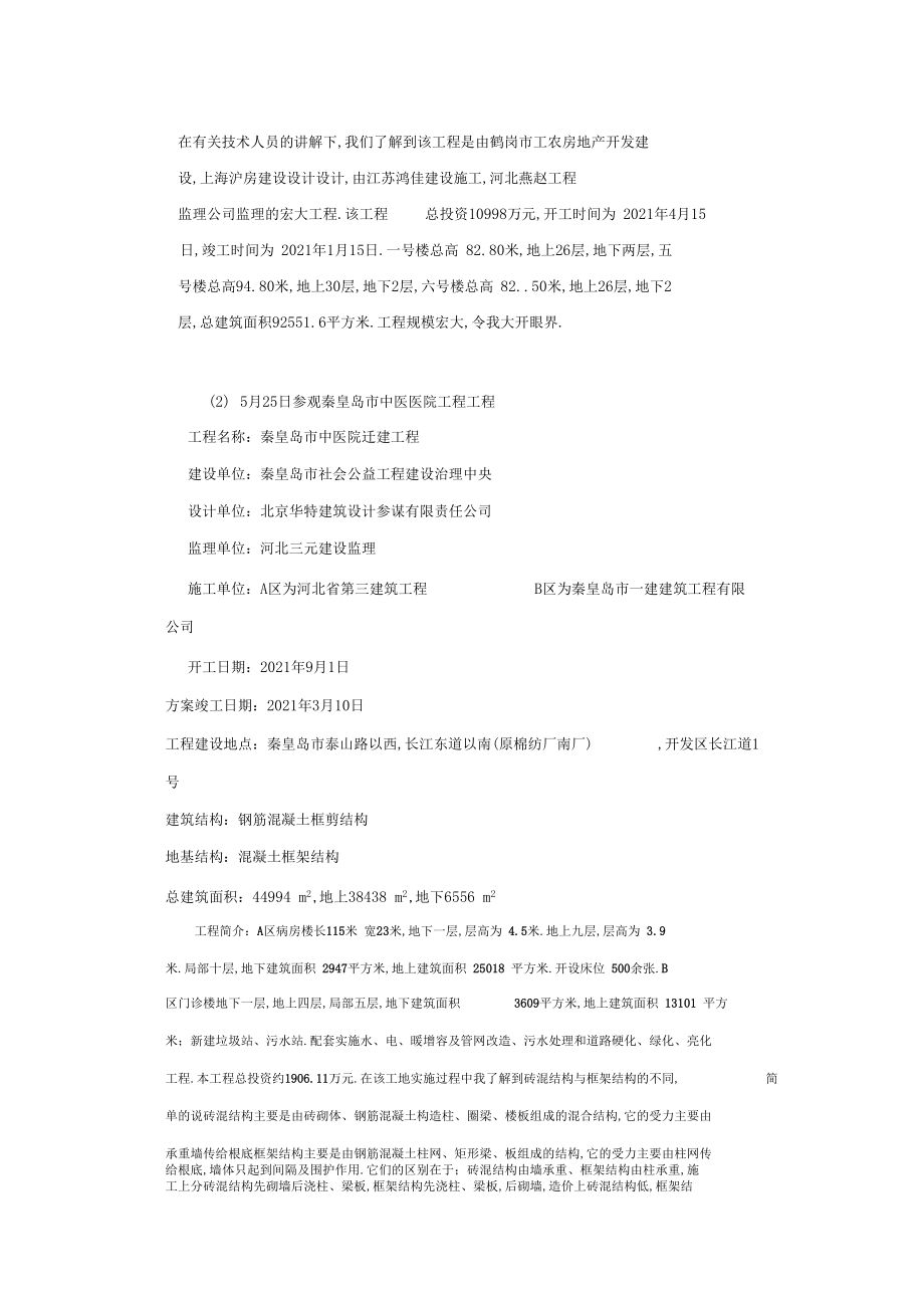 土木工程专业认识实习报告.docx_第2页