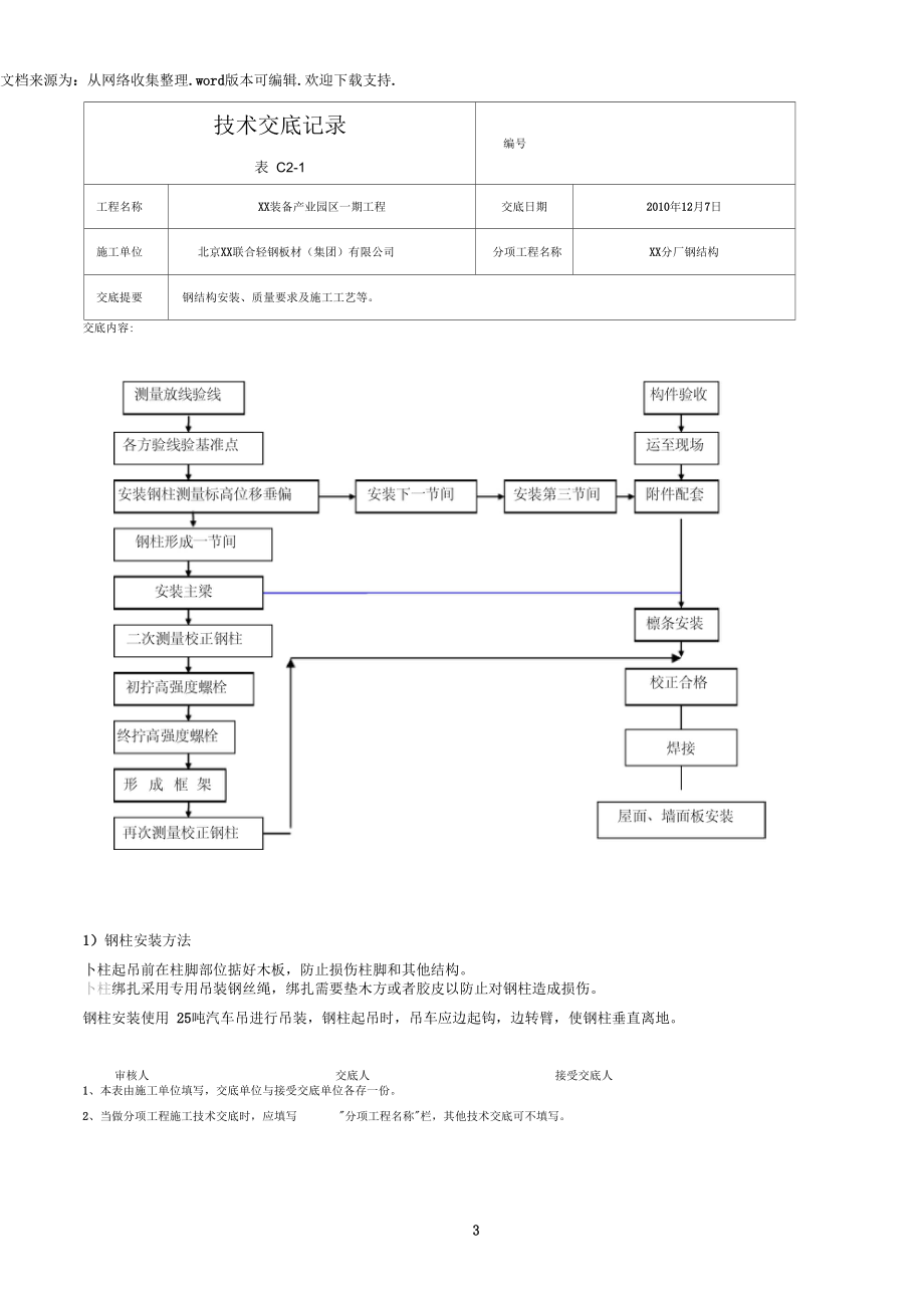 钢结构安全技术交底完整记录.docx_第3页