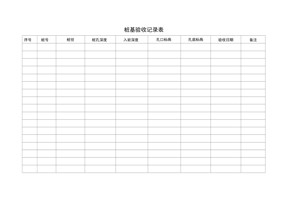 桩基验收记录表.doc_第1页