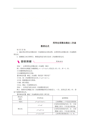 最新201X学年度九年级数学下册第5章二次函数5.3用待定系数法确定二次函数表达式同步练习（新版）苏科版.doc