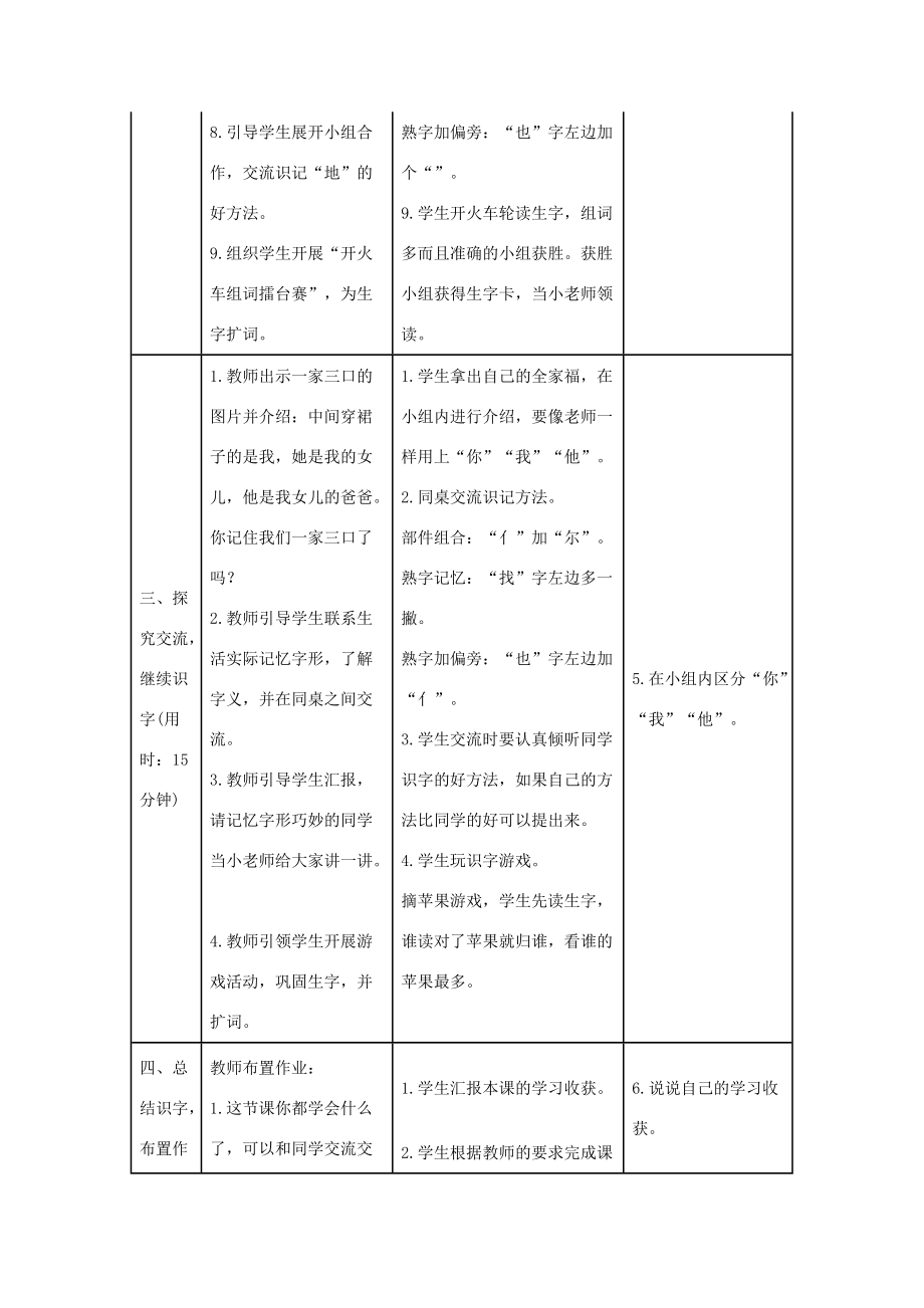 一年级语文上册 识字（一）1《天地人》导学案 新人教版-新人教版小学一年级上册语文学案.doc_第3页