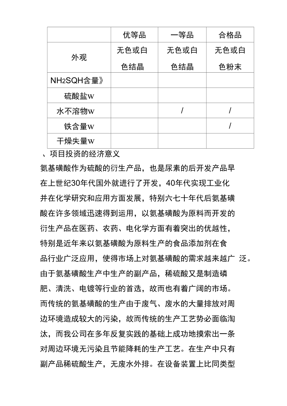 氨基磺酸生产可行性报告.doc_第2页