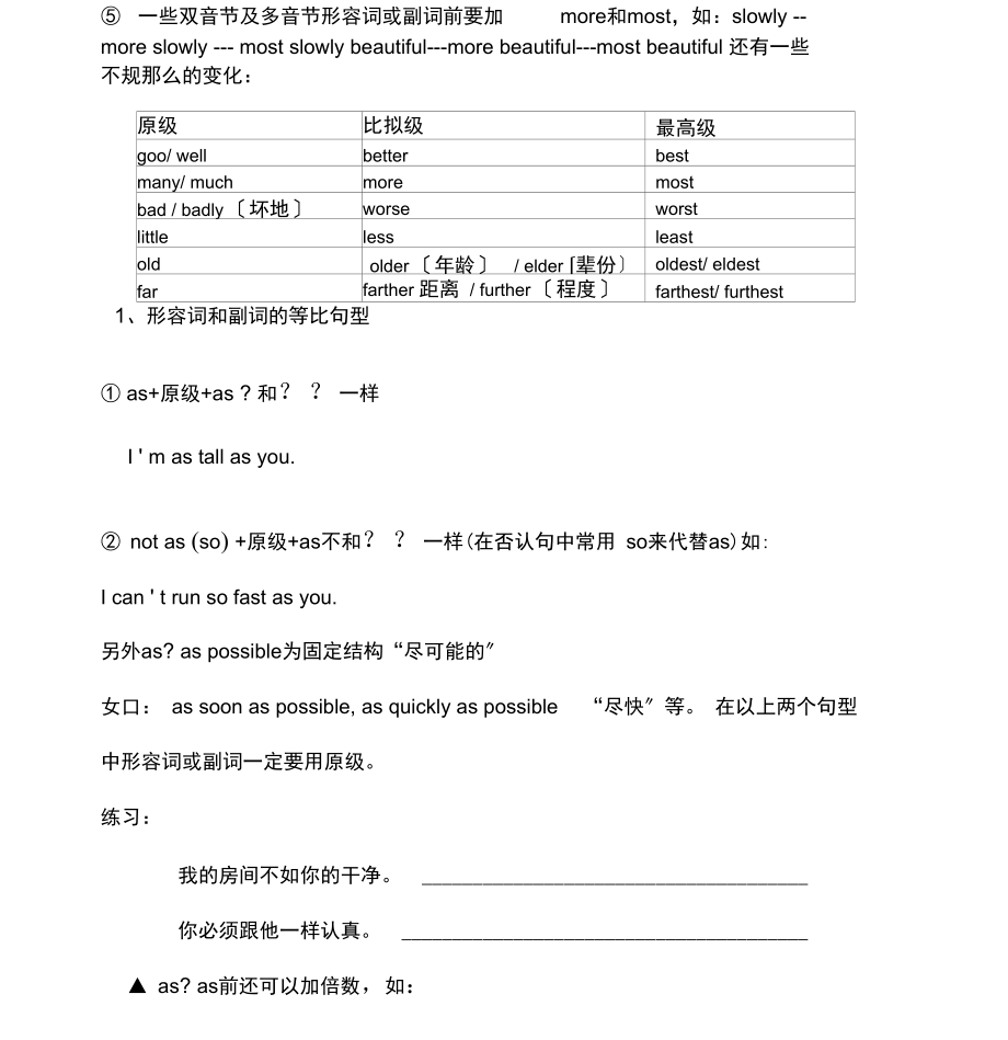 形容词和副词的比较级和最高级讲义.docx_第2页