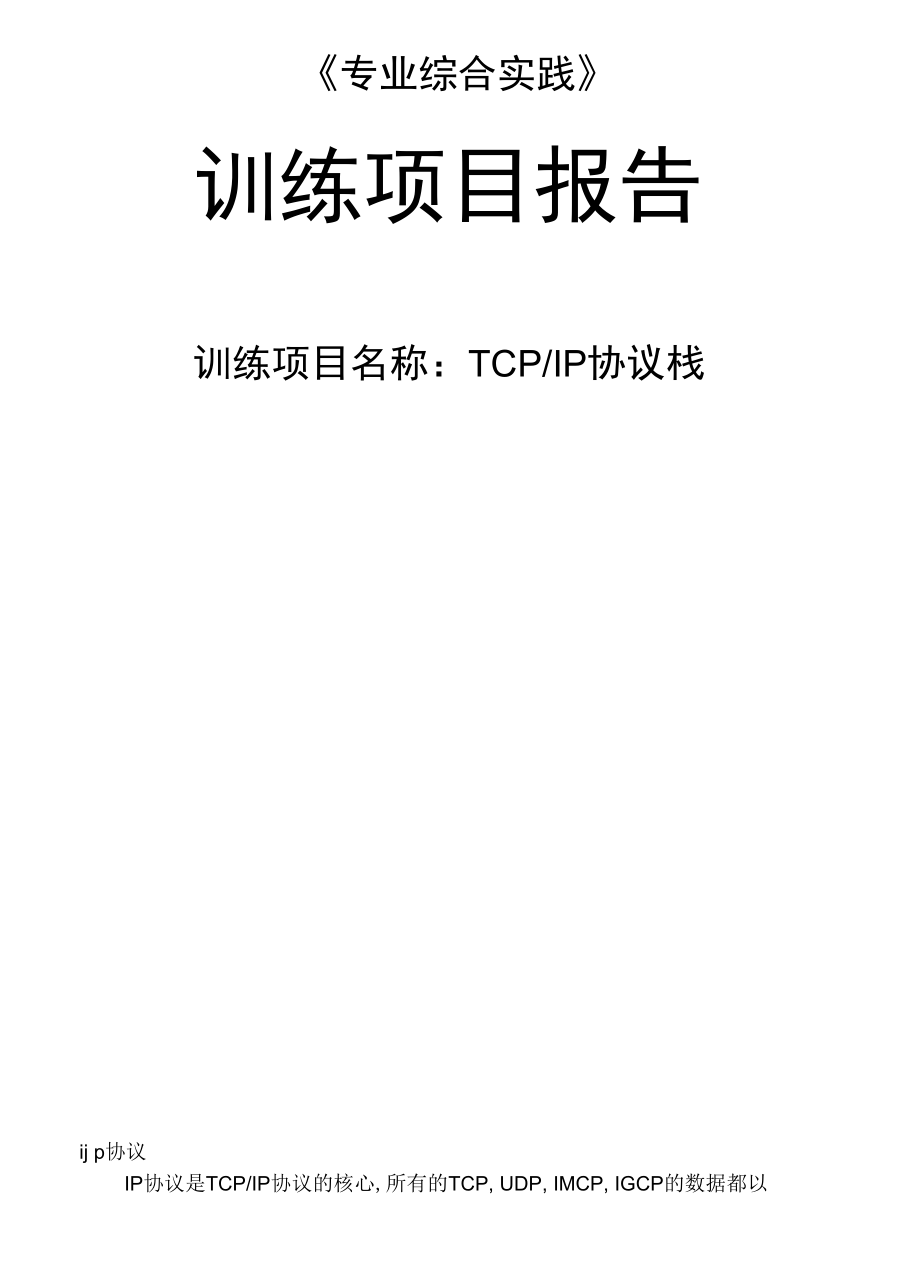 TCPIP协议栈实践报告.docx_第1页