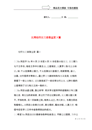 实用银行实习自我鉴定3篇.docx