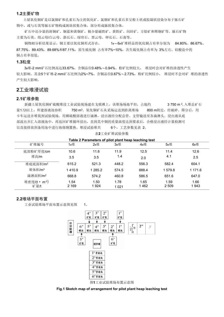 低品位氧化铜矿堆浸工业试验.doc_第2页