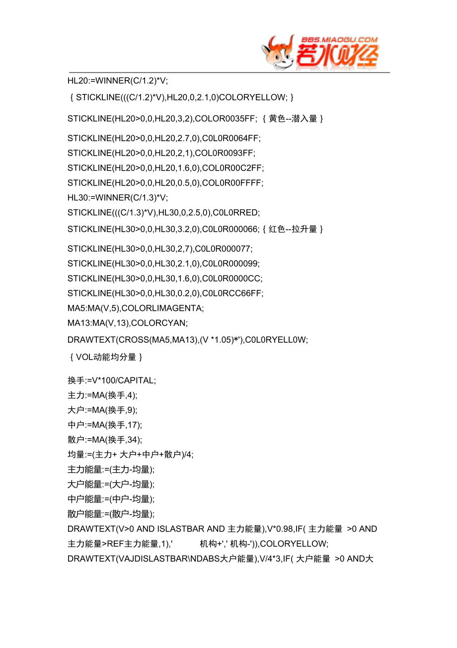 【股票指标公式下载】-【通达信】VOL动量比(成交量、成交额亿、大盘成交).doc_第2页