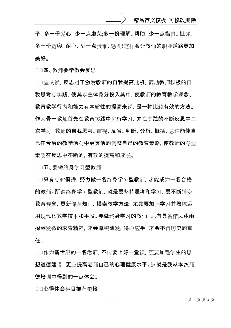 新世纪教师师德培训学习心得体会.docx_第3页