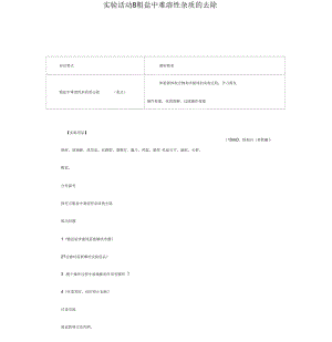 人教版九年级化学下册实验活动8粗盐中难溶性杂质的去除导案.docx