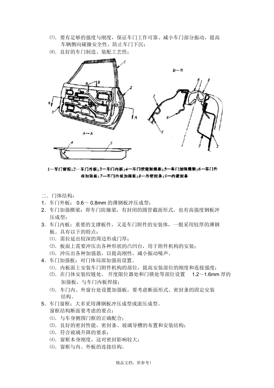 汽车车门组成及各部件作用.doc_第2页