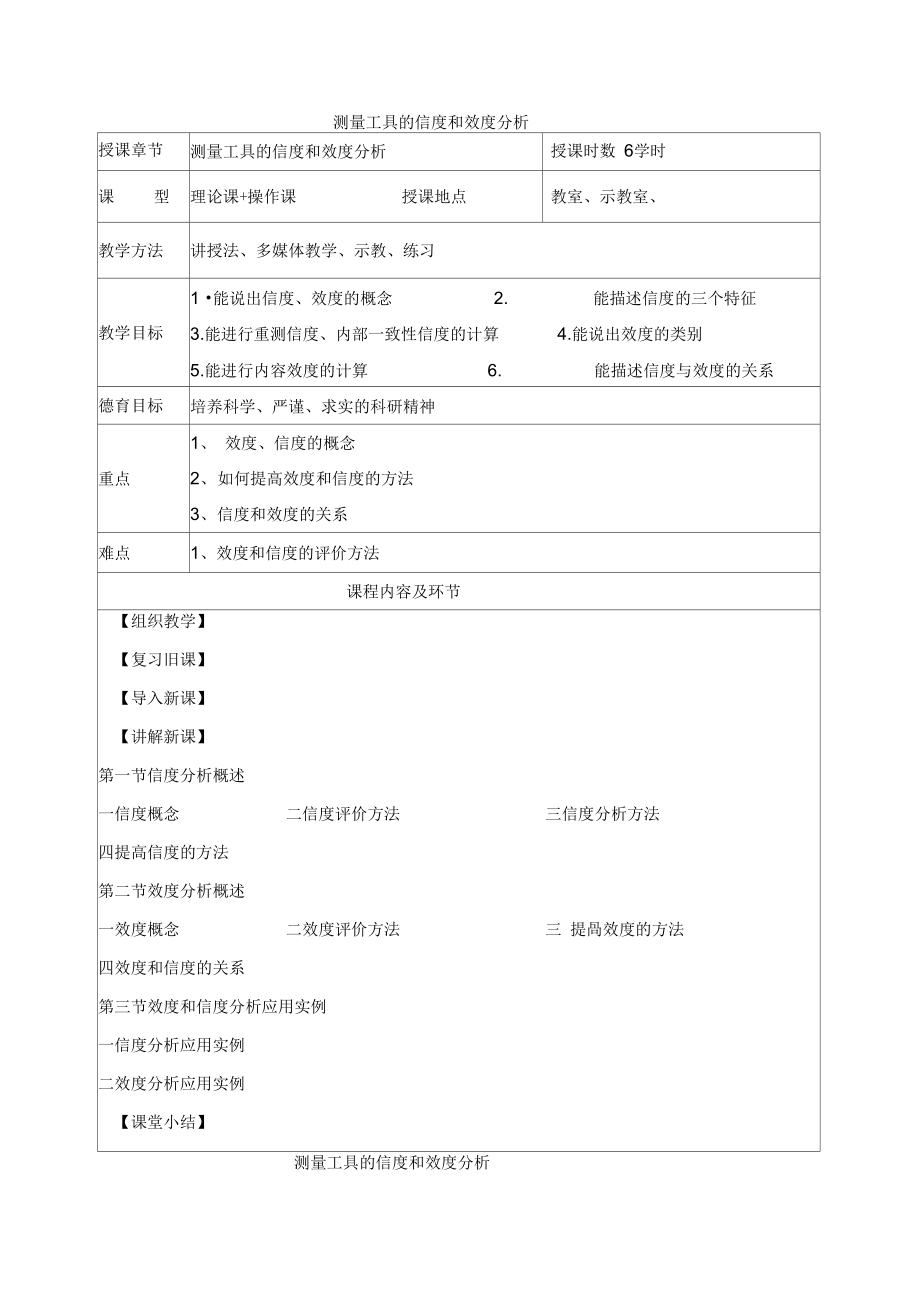 测量工具的信度和效度分析..doc_第1页