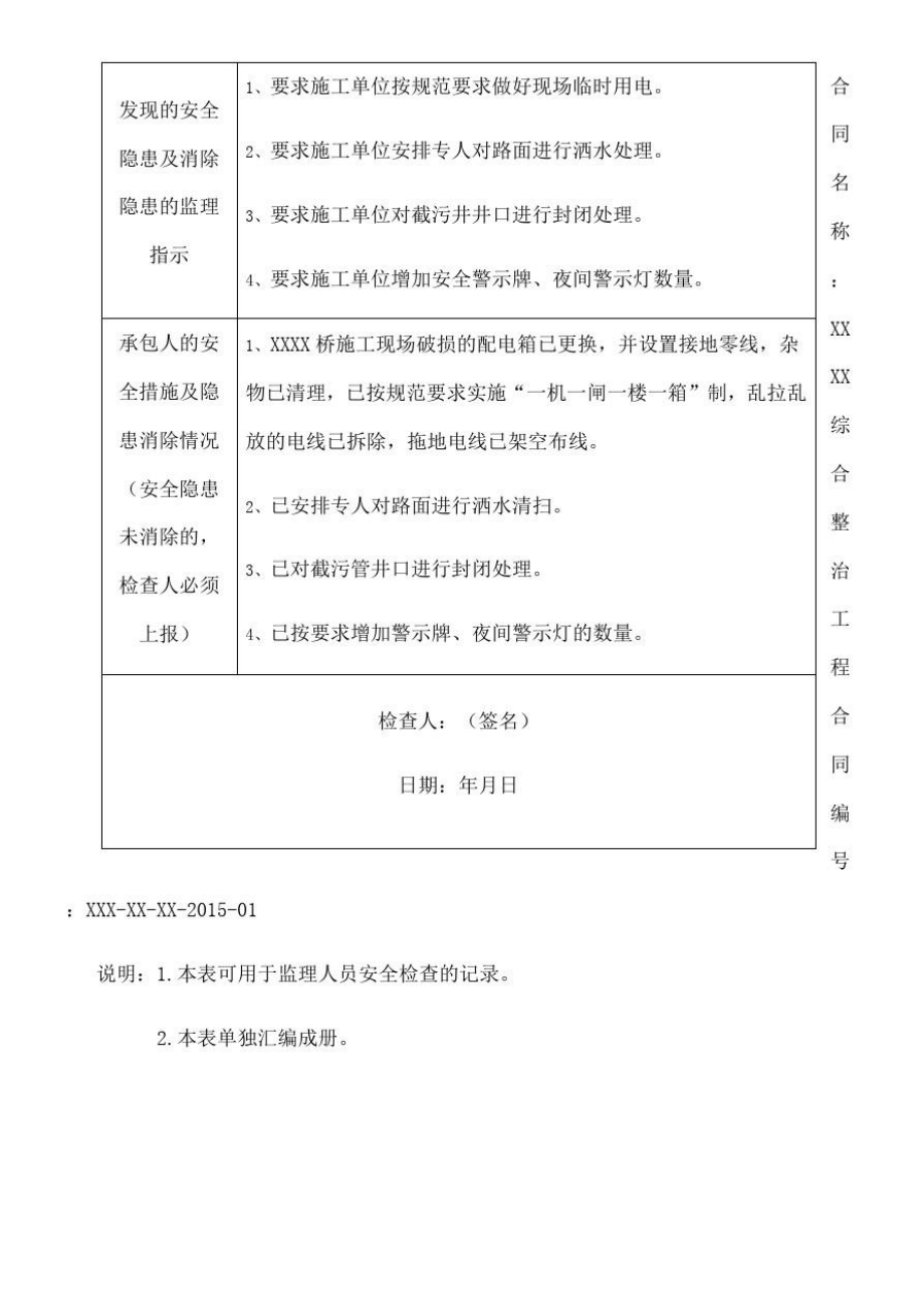 水利安全检查记录表.doc_第2页