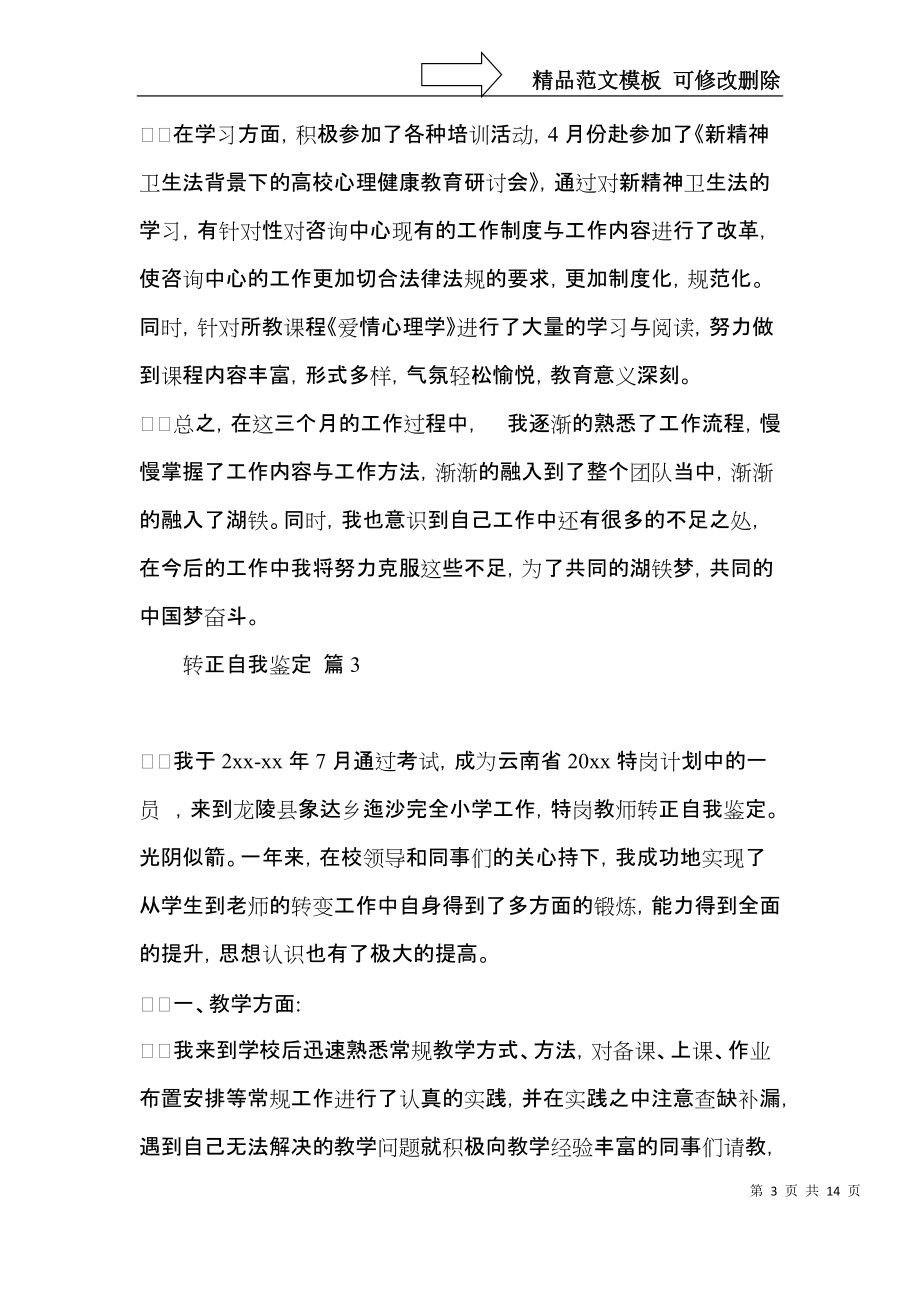 推荐转正自我鉴定集锦九篇.docx_第3页