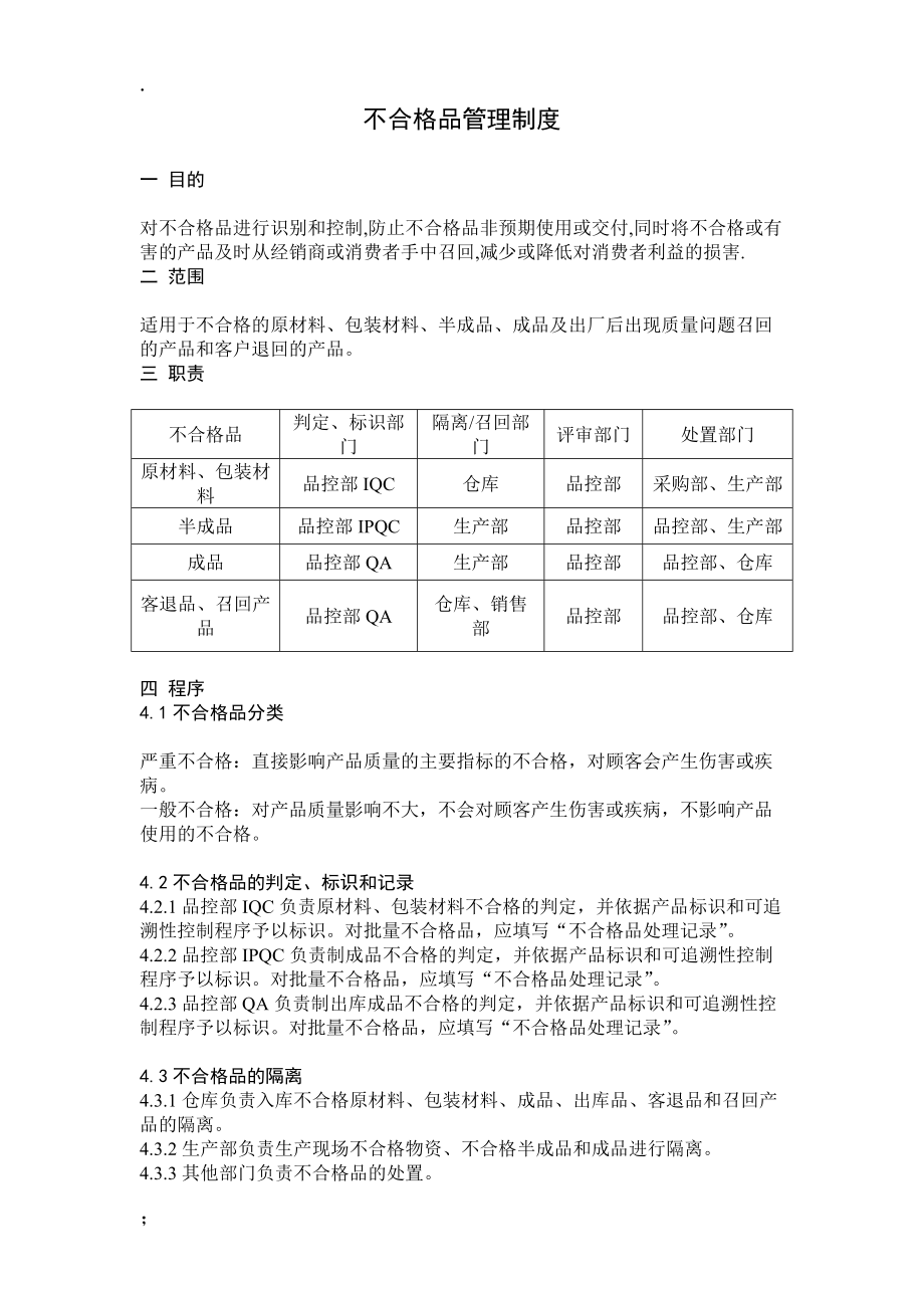 [建筑]不合格管理制度.docx_第1页