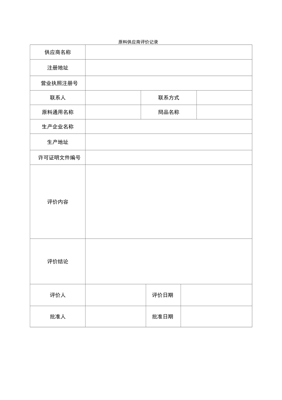 饲料质量安全管理规范记录表格示例.docx_第1页