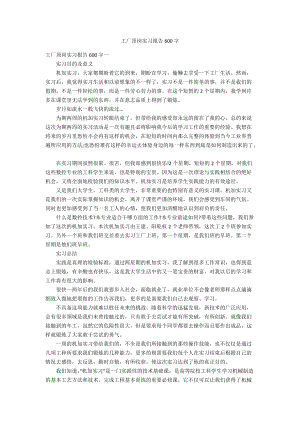 工厂顶岗实习报告600字.docx