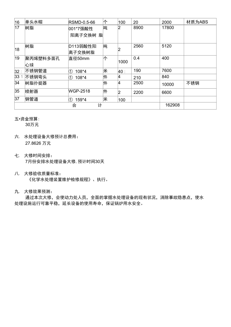 水处理设备大修方案.doc_第2页