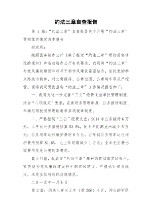 约法三章自查报告.docx