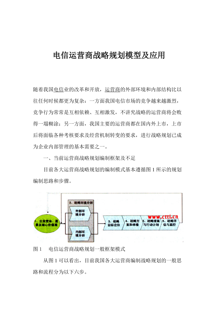 电信运营商战略规划模型及应用.docx_第1页